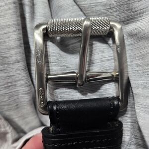 COACH Black soft/ thick Genuine leather calfskin belt EUC size 42-44